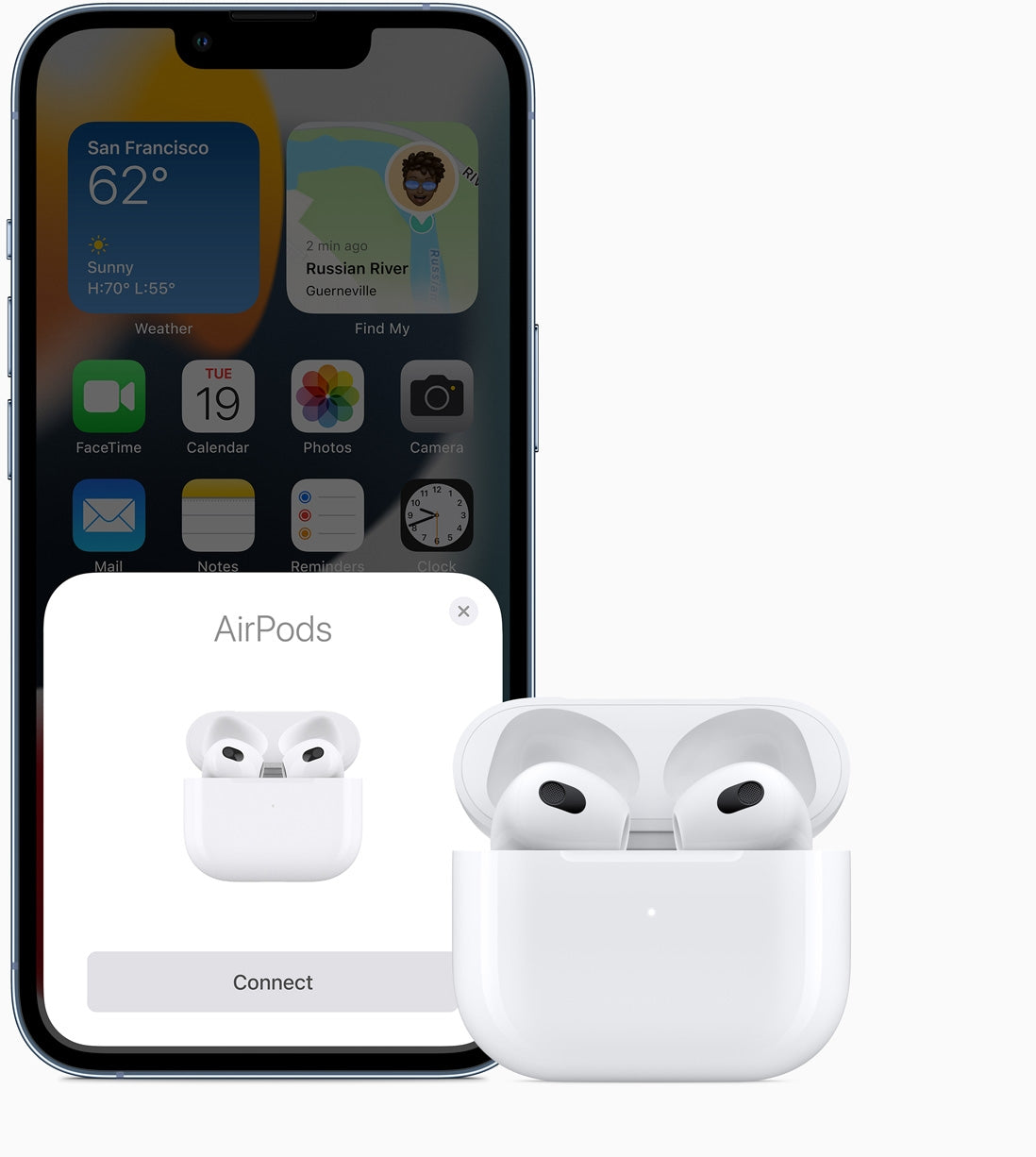 Apple Mme73Zm/A Apple Airpods (3Rd Gen) Wireless Stereo Headset + Magsafe Charging Case White