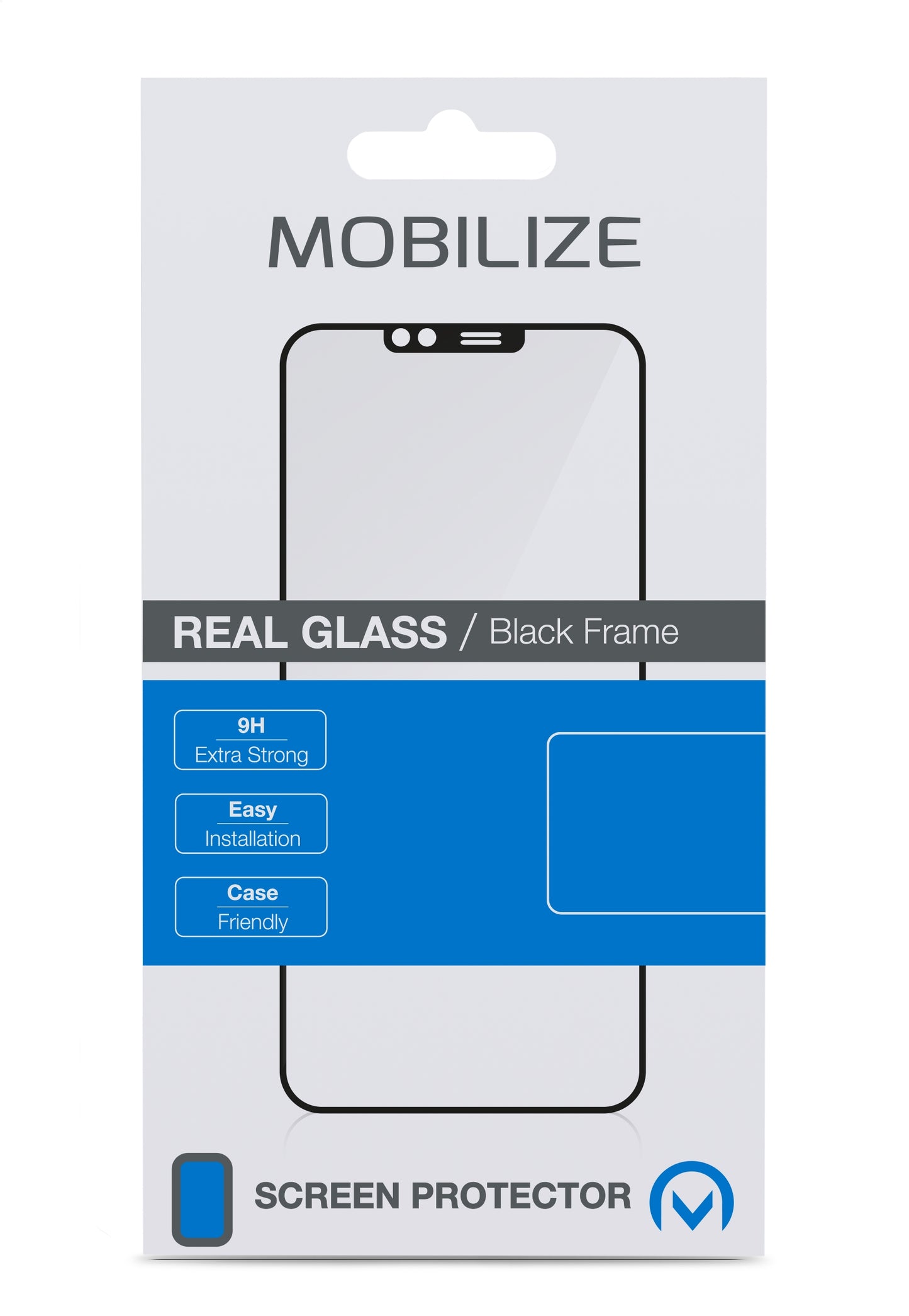 Mobilize Glass Screen Protector - Black Frame - Samsung Galaxy S22 5G/S23 5G