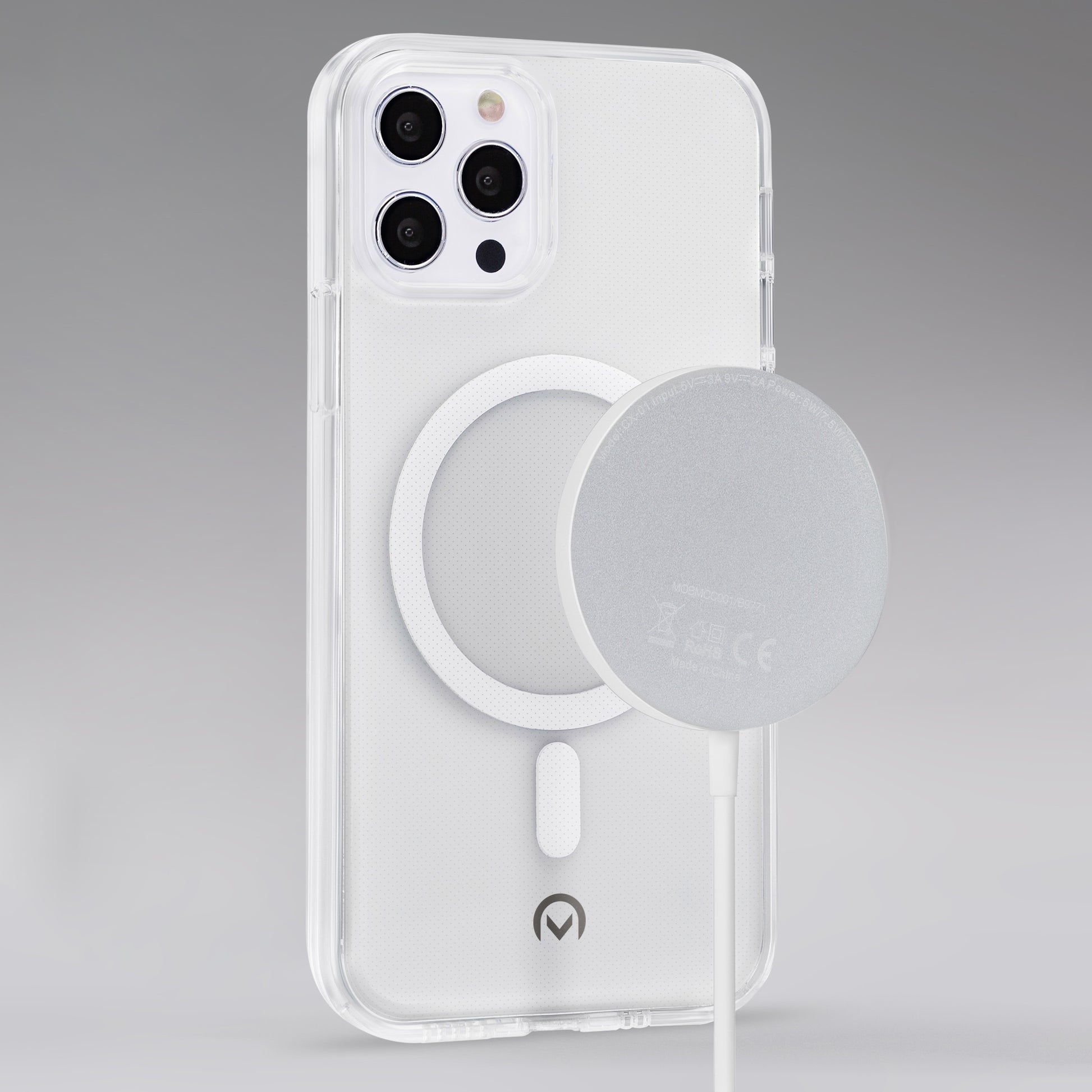Mobilize Magnetic Wireless Charger Magsafe Compatible 15W White Aluminium