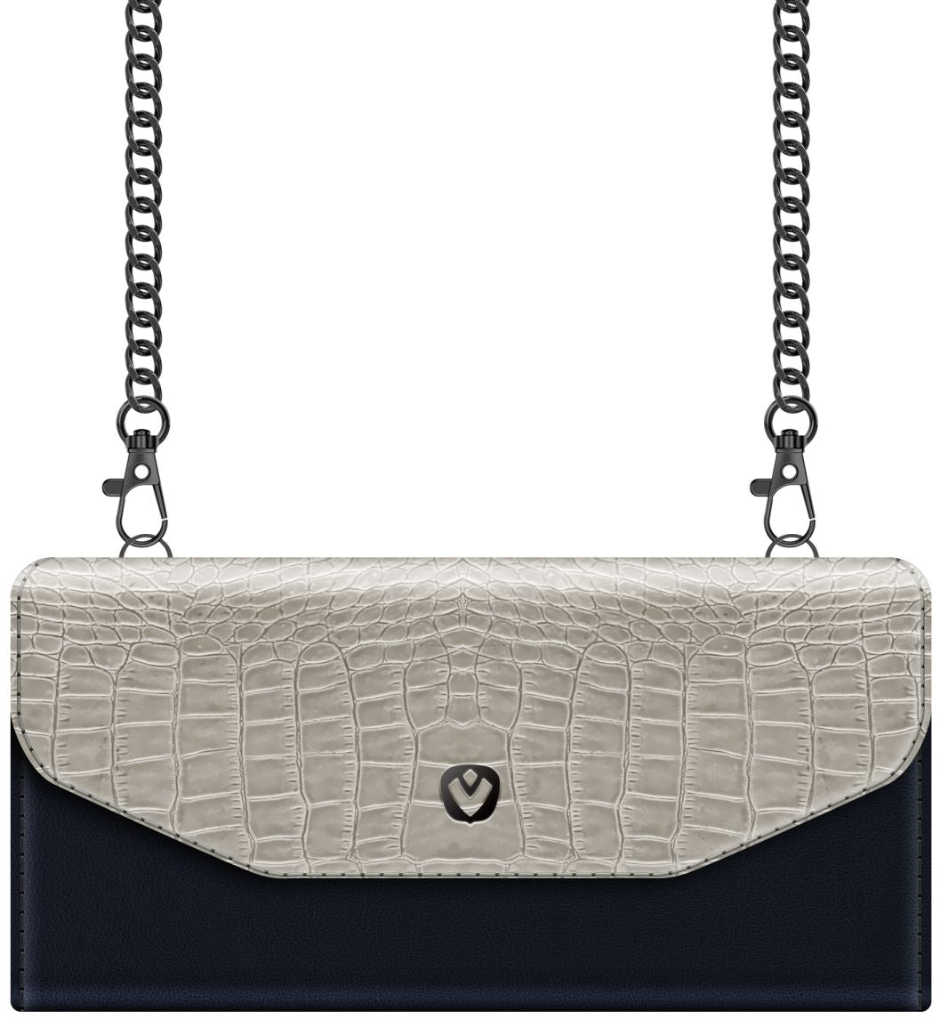 Valenta Clutch Croco Case Snap Universal Medium Black
