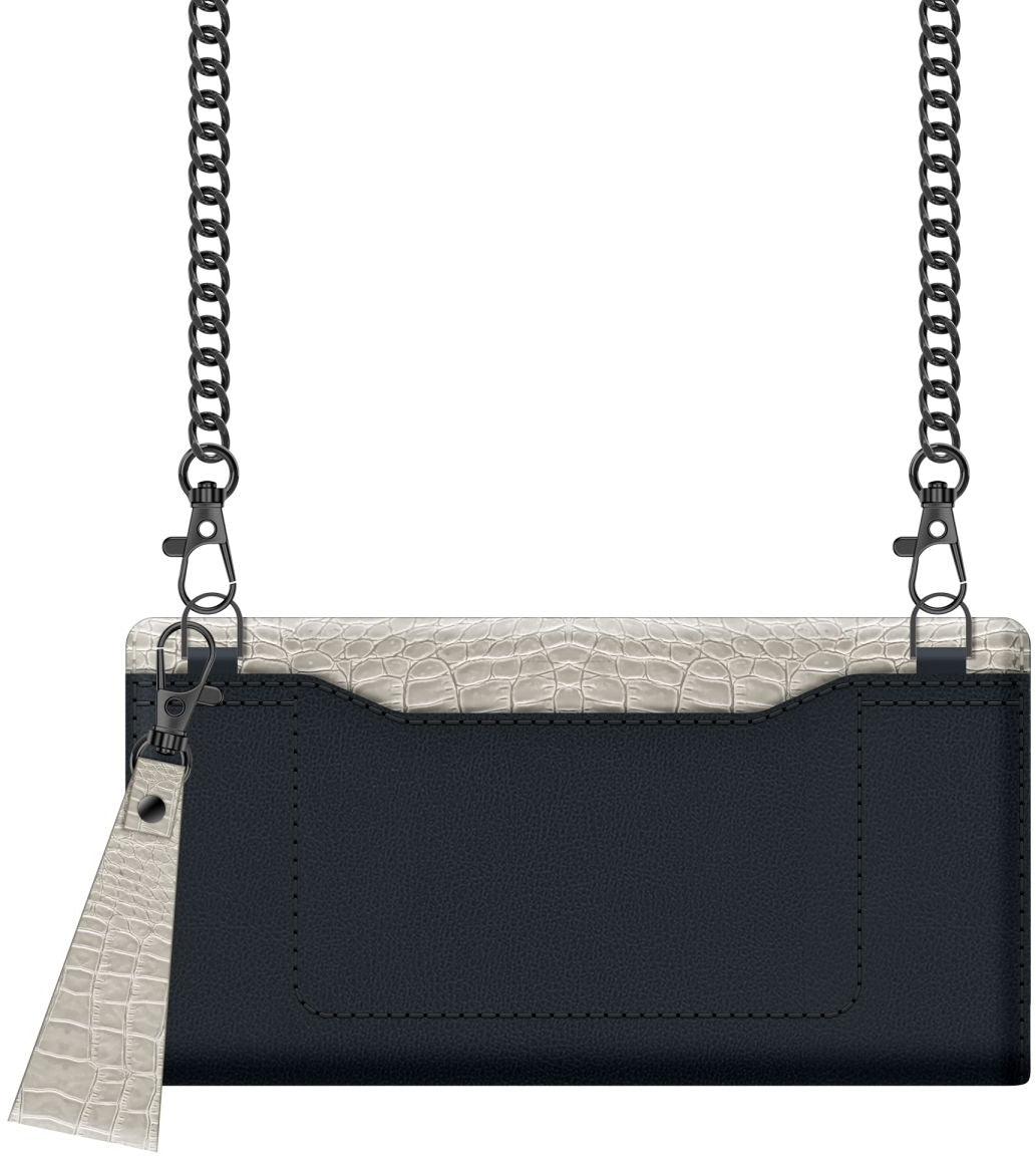 Valenta Clutch Croco Case Snap Universal Large Black