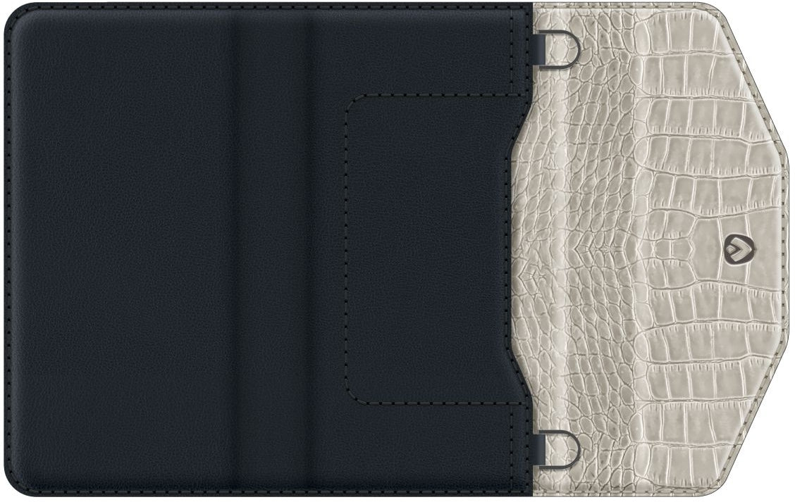 Valenta Clutch Croco Case Snap Universal Large Black