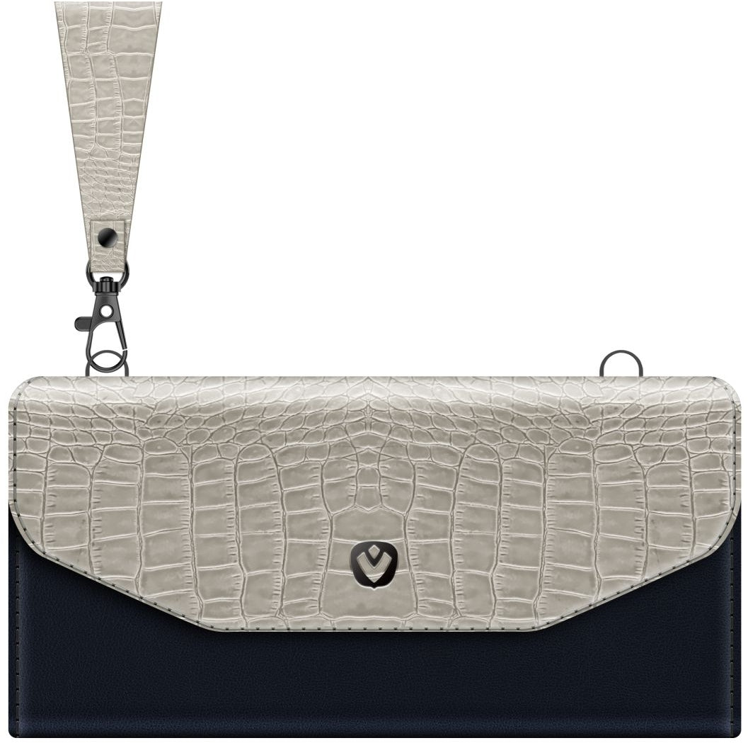 Valenta Clutch Croco Case Snap Universal Large Black