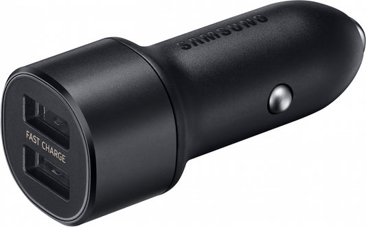 Samsung Ep-L1100Wbegeu Samsung Fast Charge Duo Car Charger 15W Black Bulk