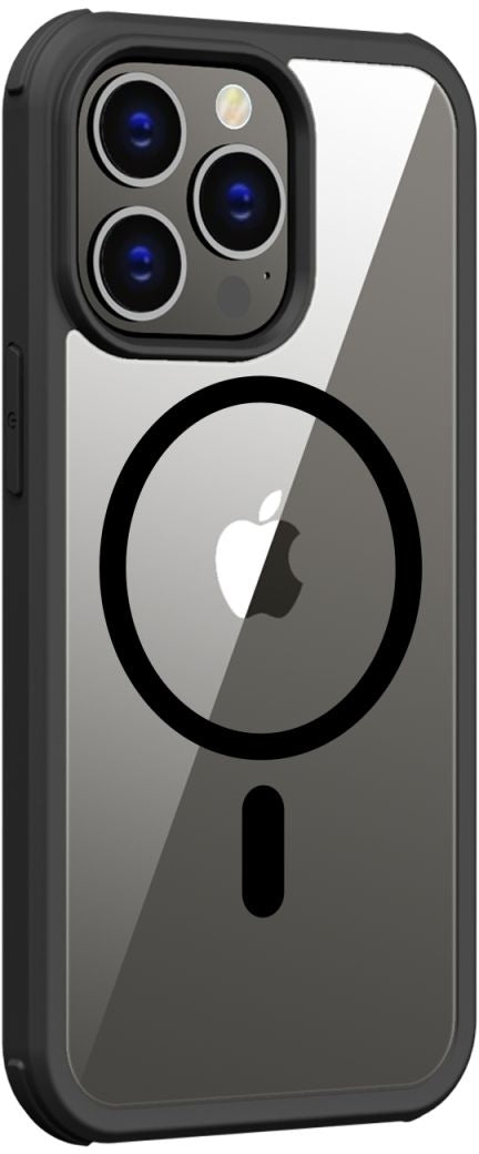 Valenta Tempered Glass Full Cover Magsafe Bumper Case Apple Iphone 14 Pro Max Black