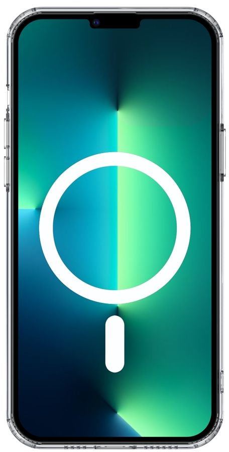 Valenta Tempered Glass Back Cover Magsafe Case Apple Iphone 14 Plus Clear