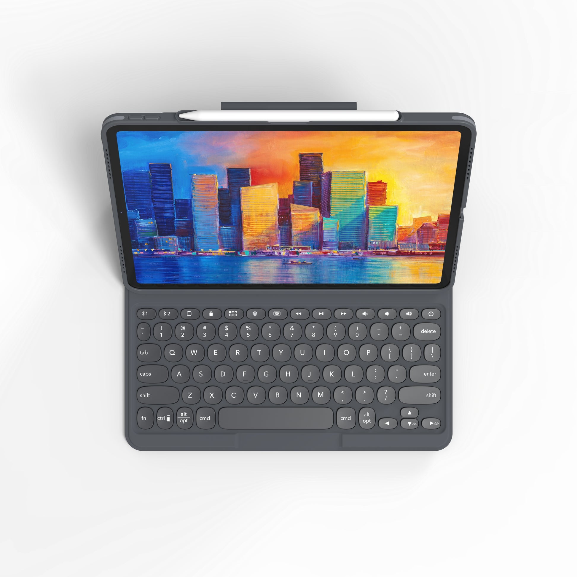 Zagg Pro Keys Bluetooth Keyboard Case For Apple Ipad Pro 12.9 (2018/2020/2021) Azerty Black
