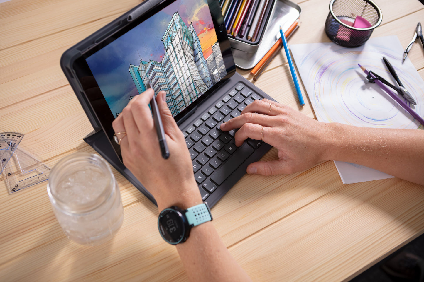 Zagg Messenger Folio 2 Bluetooth Keyboard Case For Apple Ipad 10.2/Pro/Air 10.5 Serie Azerty Black