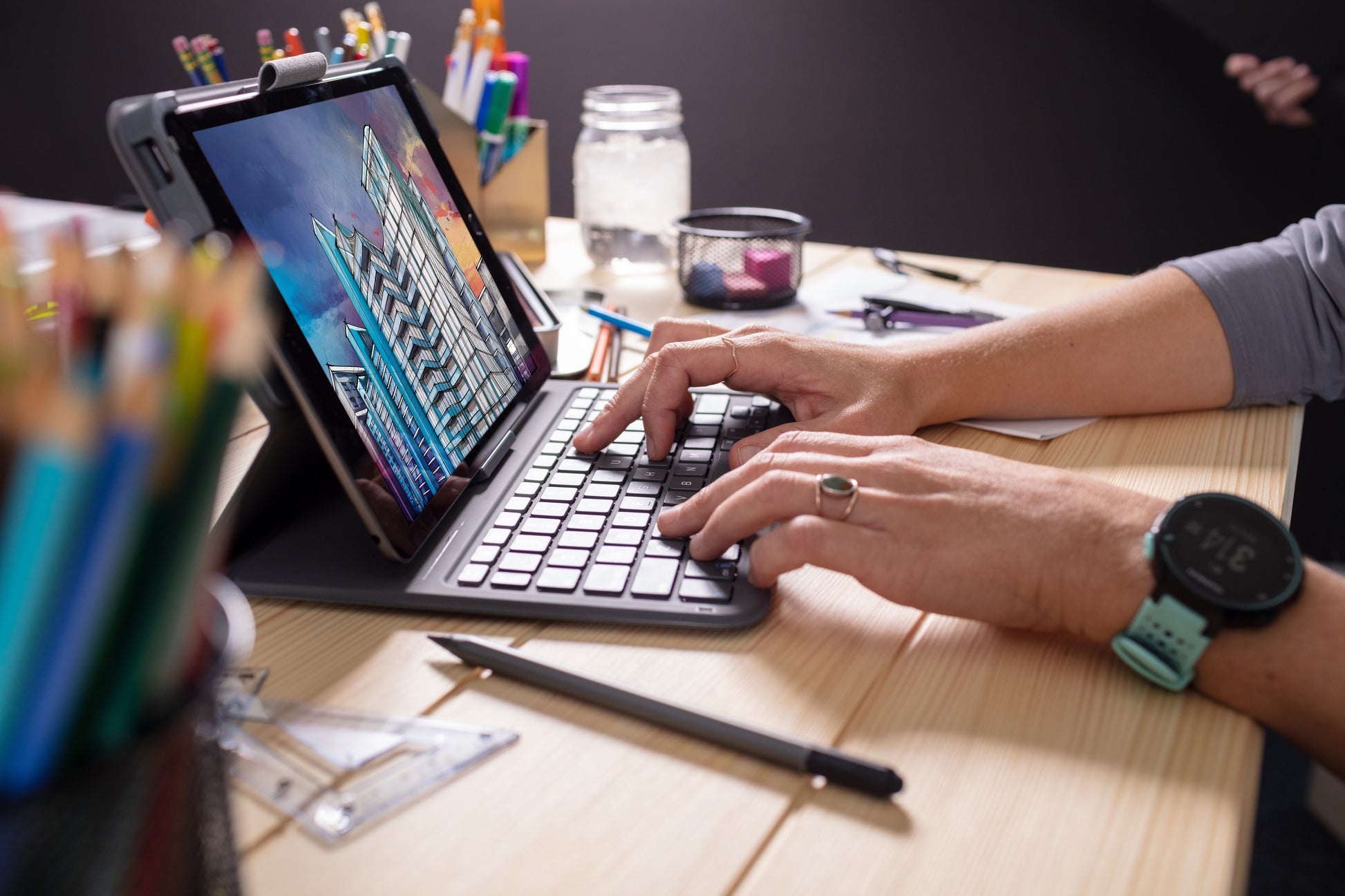 Zagg Messenger Folio 2 Bluetooth Keyboard Case For Apple Ipad 10.2/Pro/Air 10.5 Serie Azerty Black