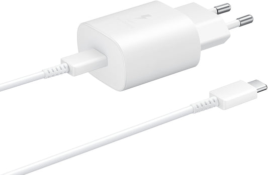 Samsung Ep-Ta800Xwegww Samsung Super Fast Pd Wall Charger Usb-C Incl. Usb-C Cable 25W White Bulk