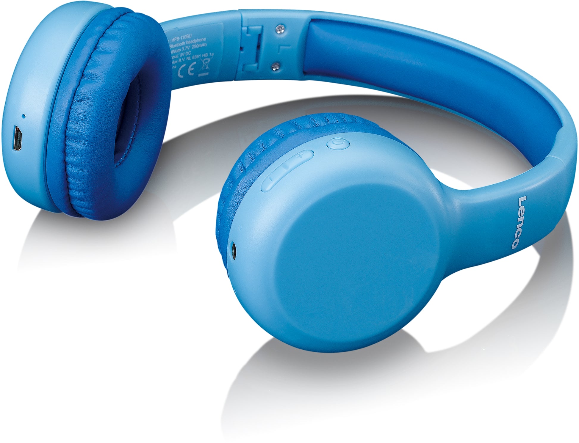 Lenco Hpb-110Bu Lenco On-Ear Stereo Bluetooth Headset For Kids Blue