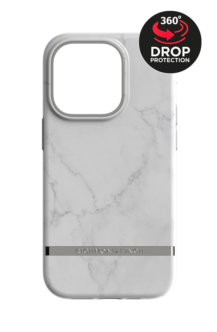 Richmond & Finch Freedom Series One-Piece Apple Iphone 14 Pro White Marble