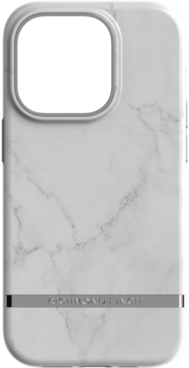 Richmond & Finch Freedom Series One-Piece Apple Iphone 14 Pro White Marble