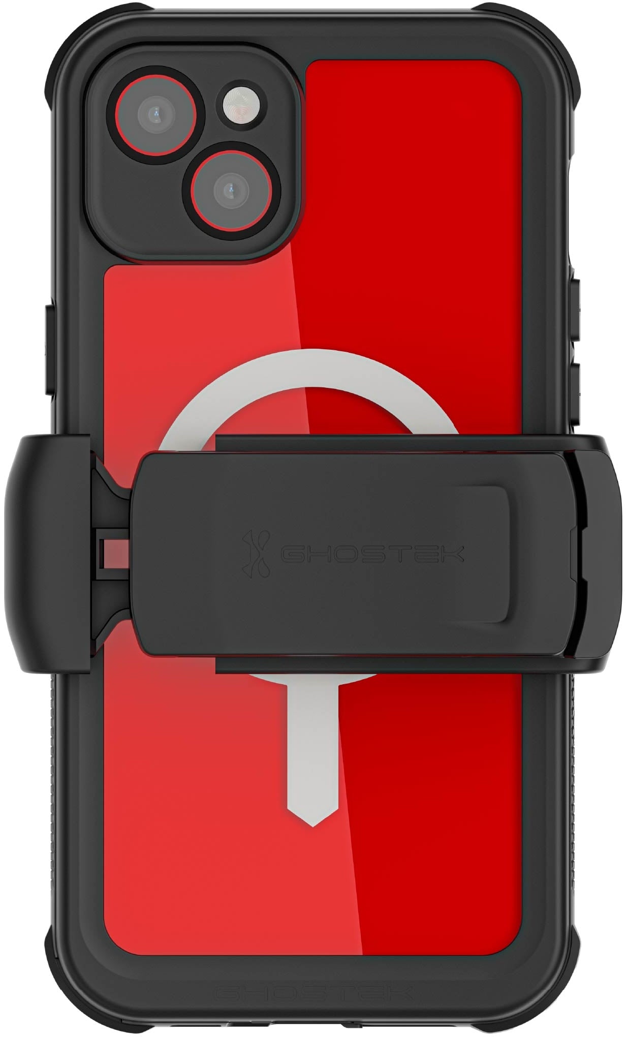 Ghostek Nautical Waterproof Magsafe Case + Belt Swivel Holster Apple Iphone 14 Plus Clear