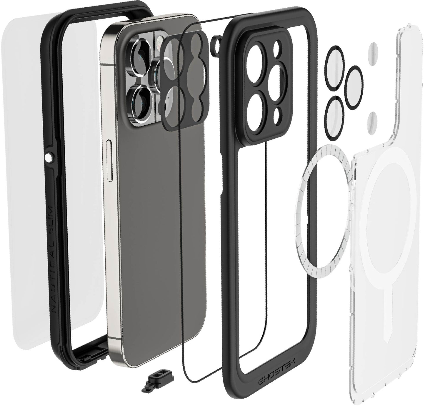 Ghostek Nautical Slim Waterproof Magsafe Case Apple Iphone 14 Pro Clear