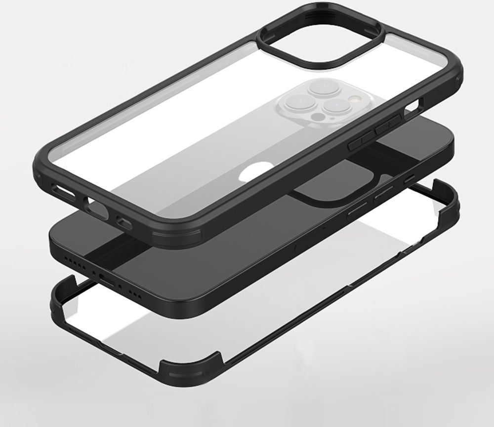 Valenta Tempered Glass Full Cover Bumper Case Apple Iphone 14 Pro Max Black