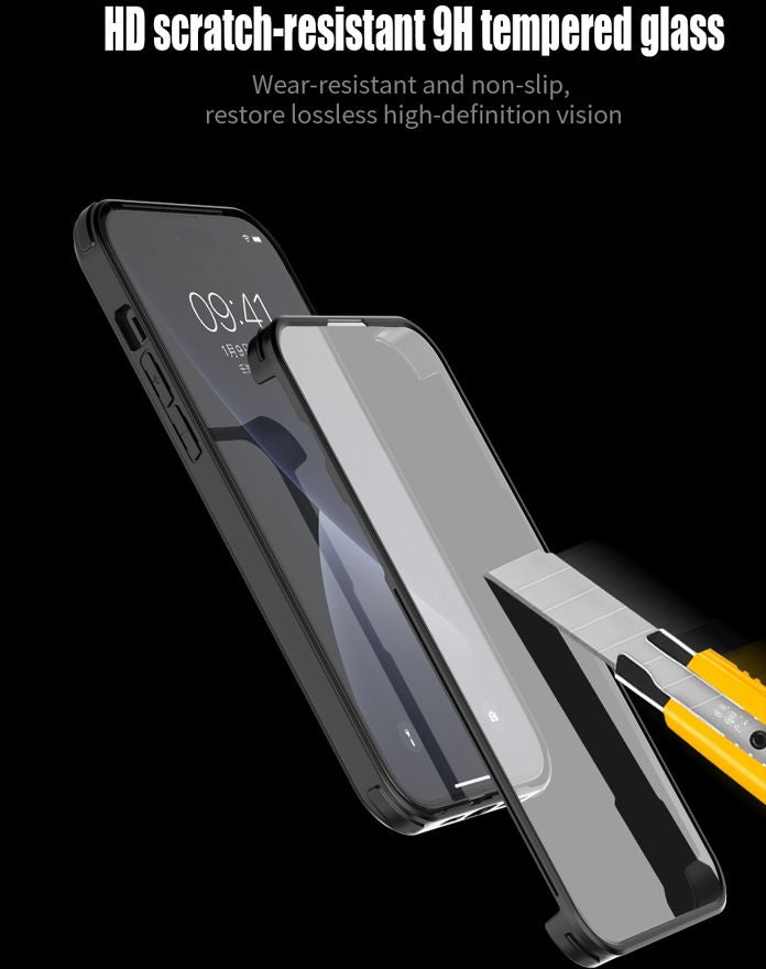 Valenta Tempered Glass Full Cover Bumper Case Apple Iphone 14 Pro Max Black