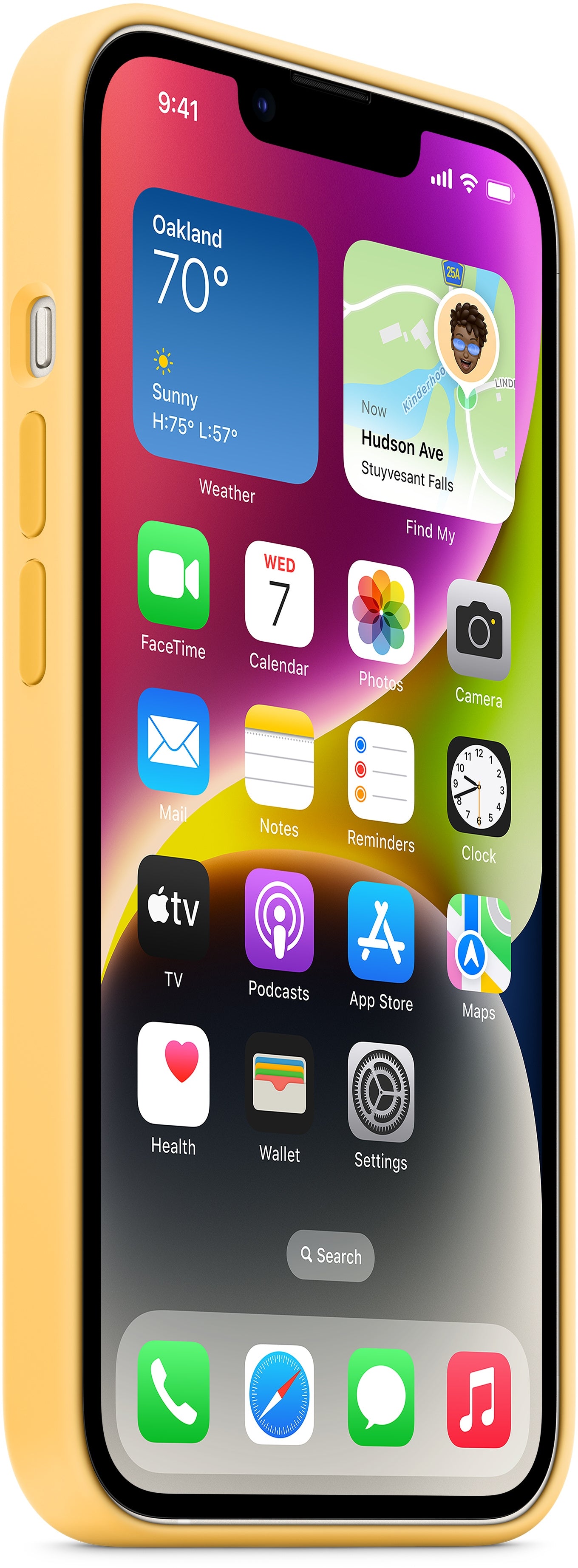 Apple Mpt23Zm/A Apple Silicone Case With Magsafe Iphone 14 Sunglow