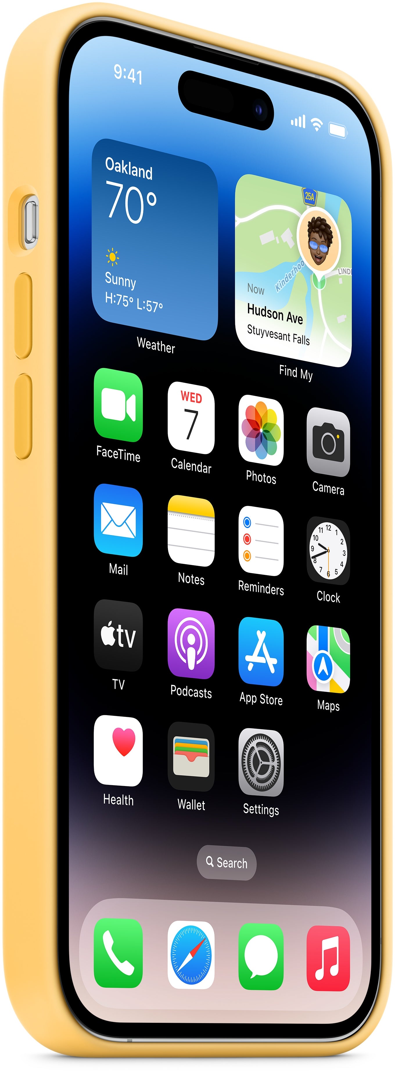 Apple Mpu03Zm/A Apple Silicone Case With Magsafe Iphone 14 Pro Max Sunglow