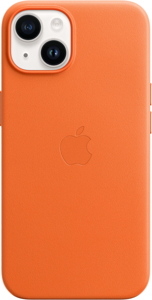 Apple Mppf3Zm/A Apple Leather Case With Magsafe Iphone 14 Plus Orange