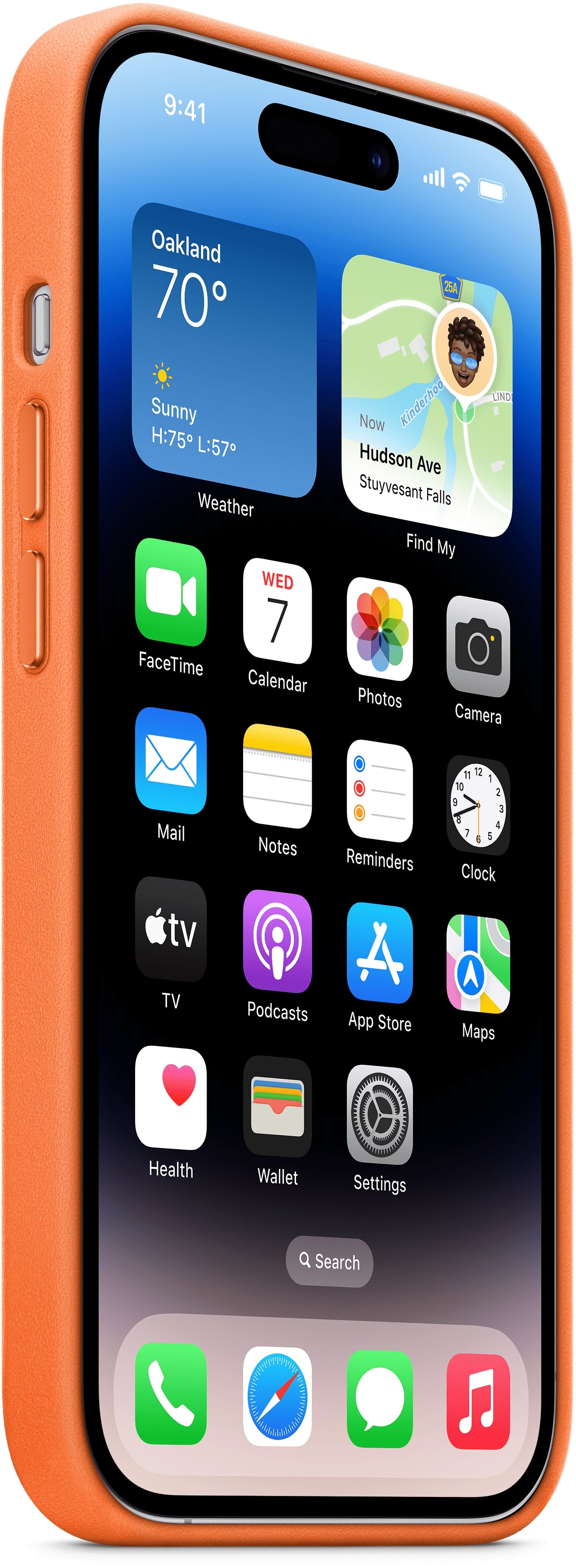 Apple Mppr3Zm/A Apple Leather Case With Magsafe Iphone 14 Pro Max Orange