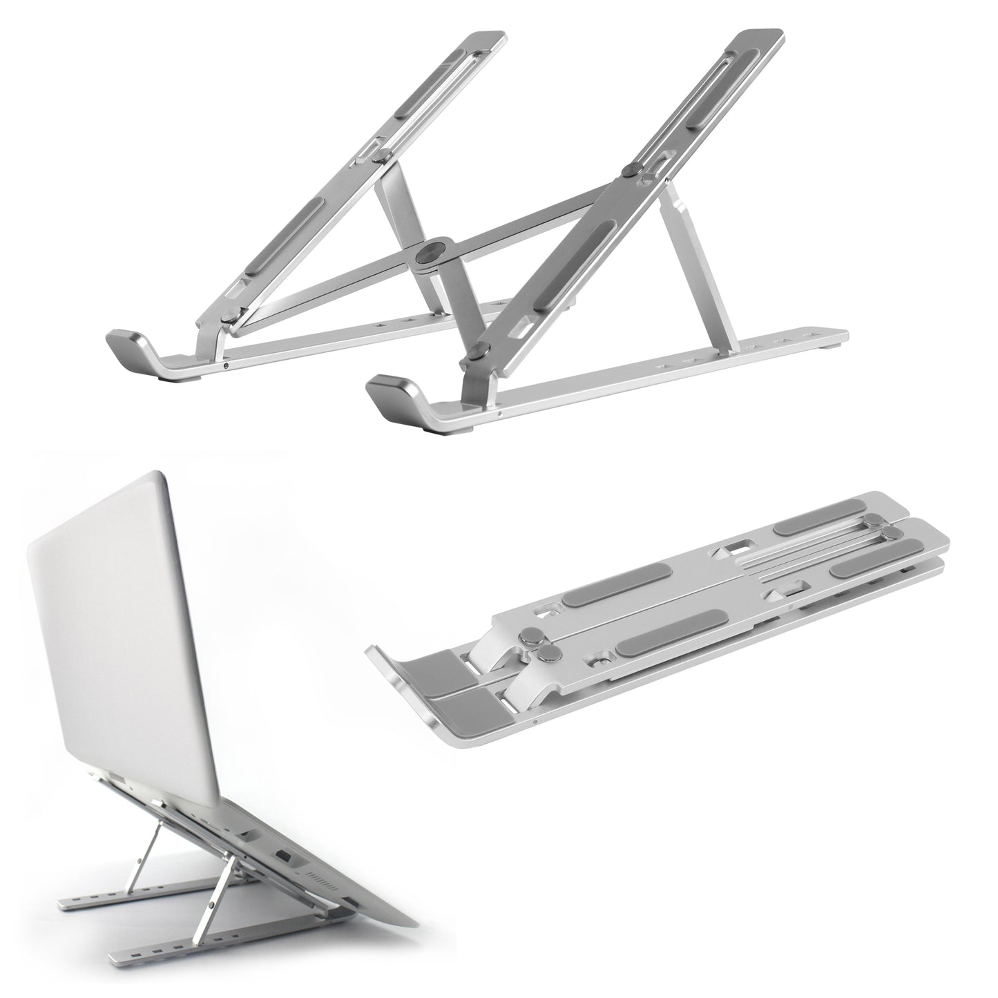 Mobilize Aluminium Laptop Stand Up To 15.6 Inch Silver