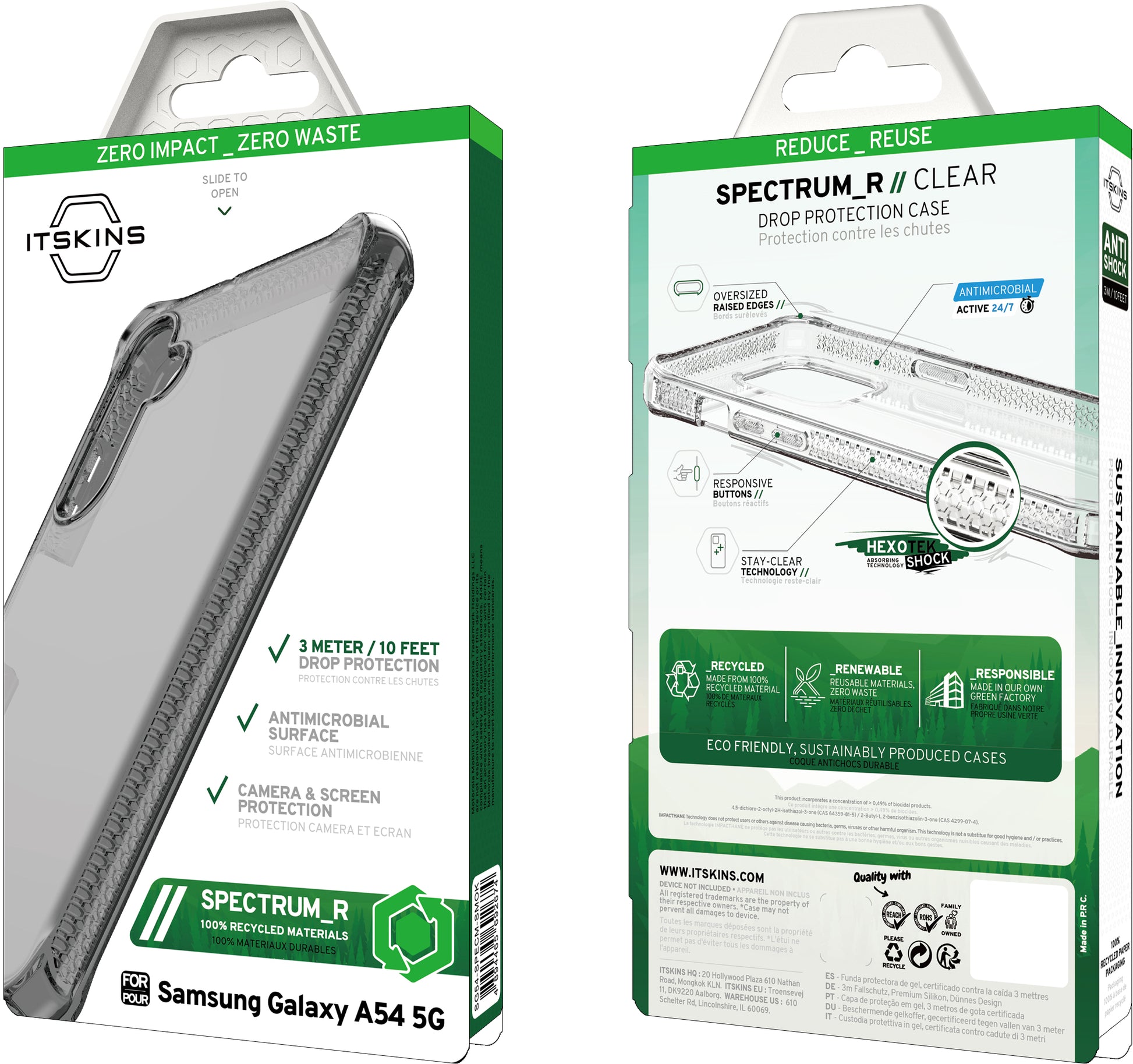 Itskins Level 2 Spectrumclear_R For Samsung Galaxy A54 5G Smoke