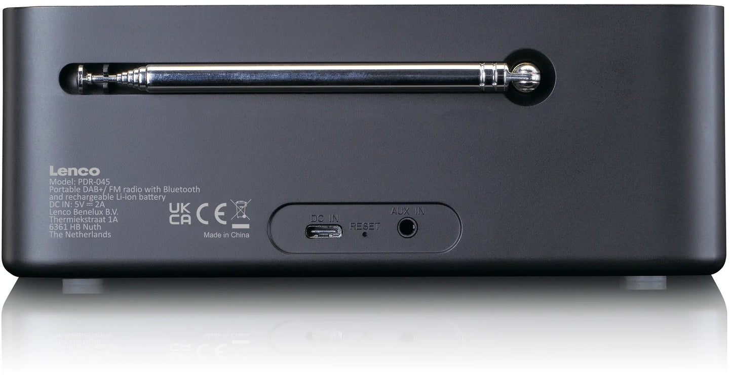 Lenco Pdr-045Bk Lenco Portable Internet Dab+ Bluetooth Radio Black