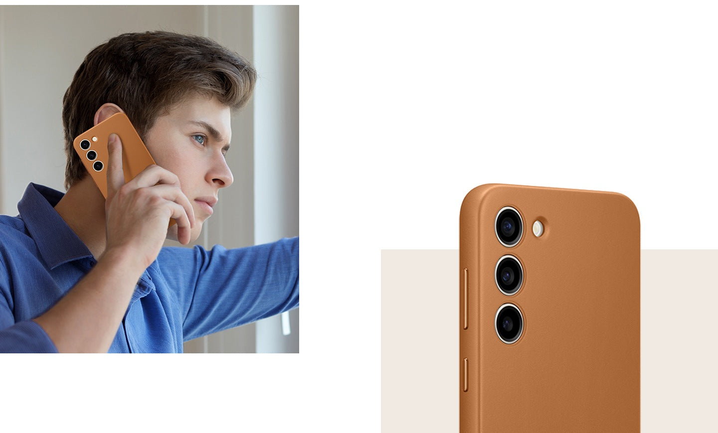 Samsung Ef-Vs916Laegww Samsung Leather Cover Galaxy S23+ 5G Camel