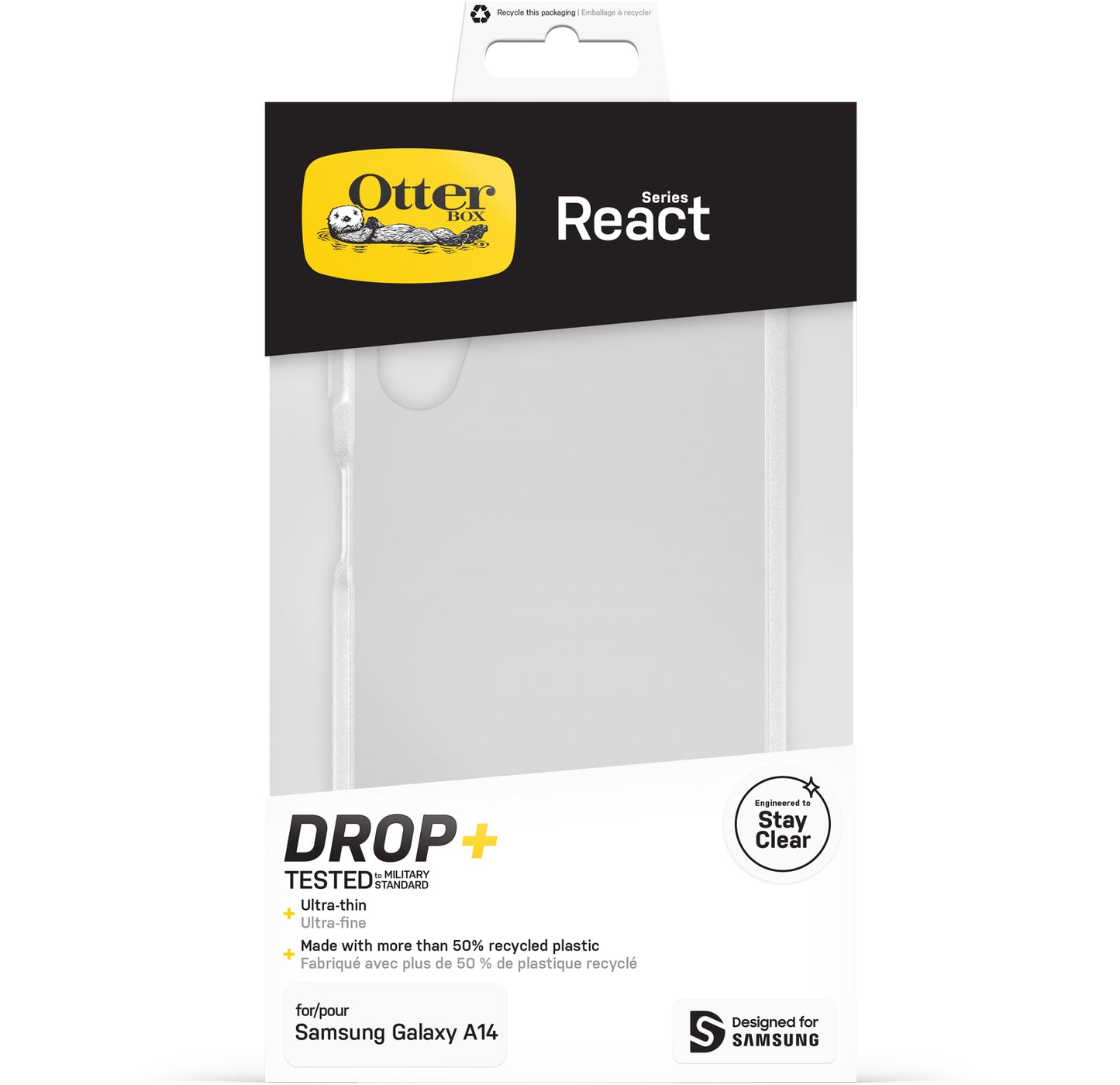 Otterbox React Series Samsung Galaxy A14 4G Clear