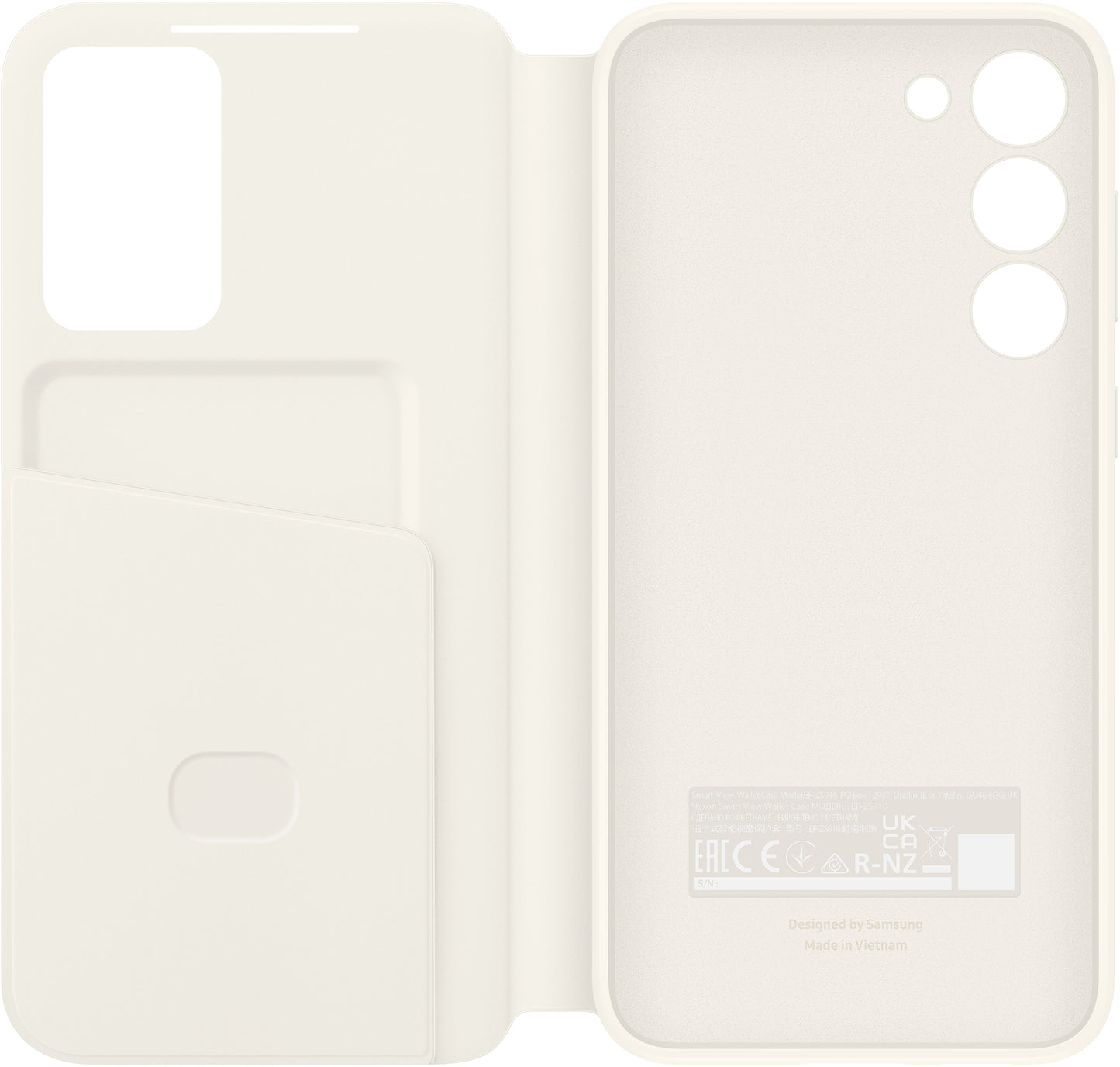 Samsung Ef-Zs916Cuegww Samsung Smart Clear View Cover Galaxy S23+ 5G Cream