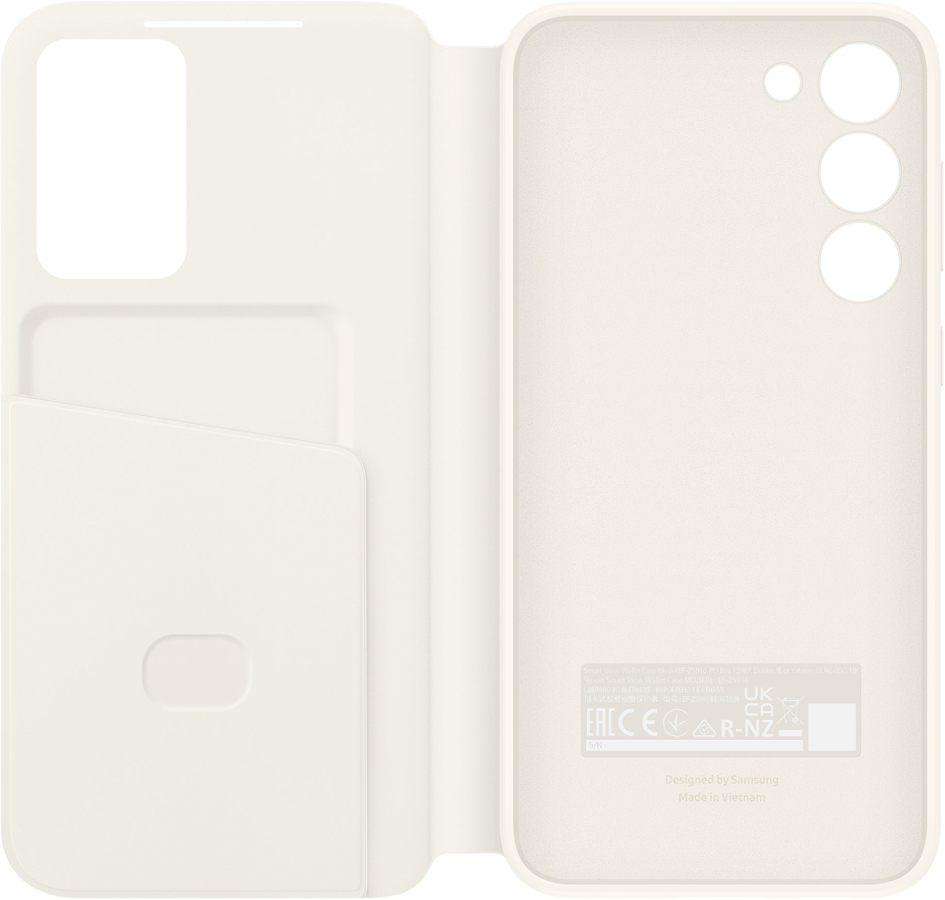 Samsung Ef-Zs916Cuegww Samsung Smart Clear View Cover Galaxy S23+ 5G Cream