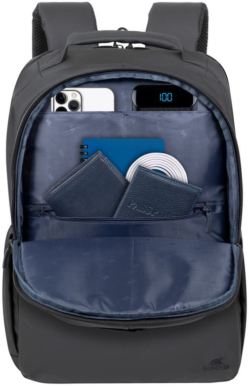 Rivacase Tegel Coated Eco Laptop Backpack 15.6Inch Black