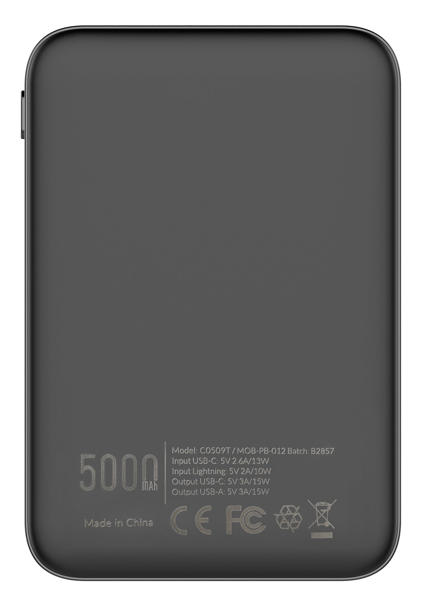 Mobilize Power Bank 5000Mah 10W Black