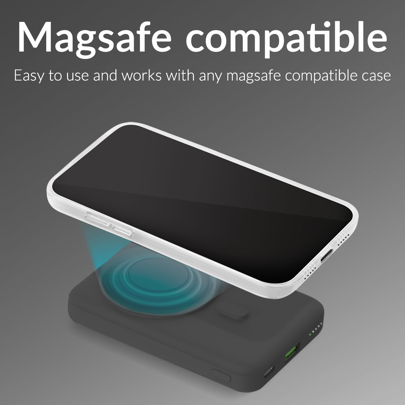 Mobilize Magnetic Wireless Magsafe Compatible Pd Stand Power Bank 10000Mah 15W Black