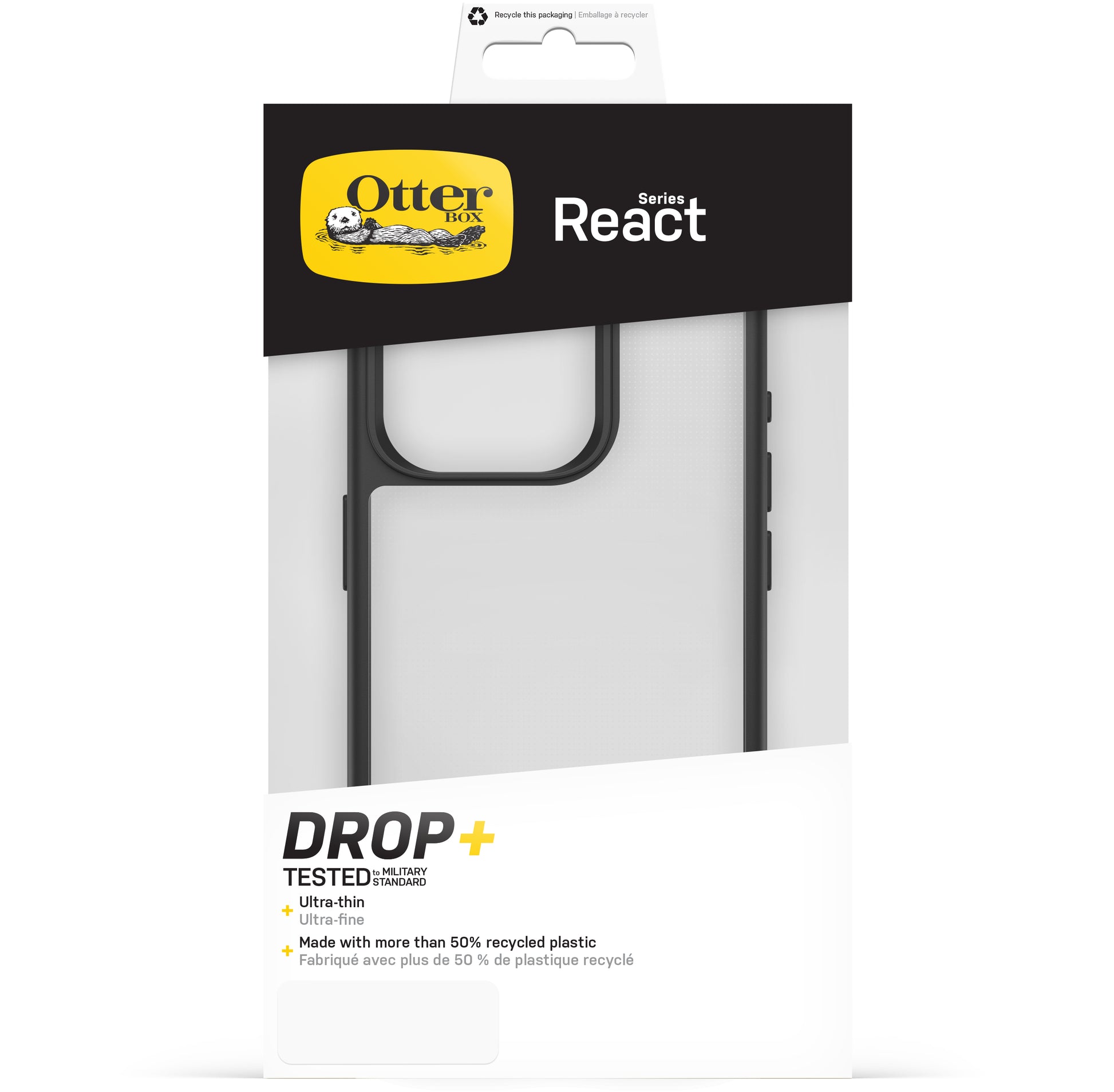 Otterbox React Series Apple Iphone 15 Pro Clear/Black