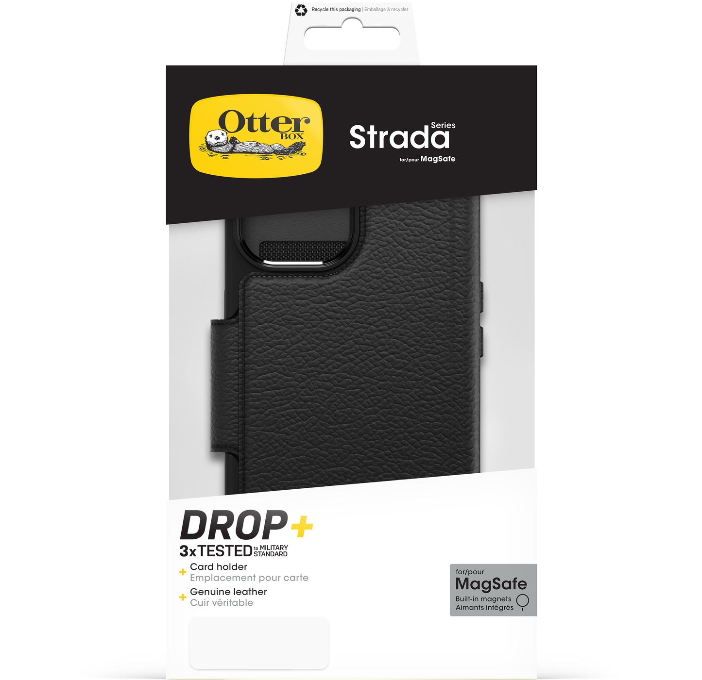 Otterbox Strada Magsafe Apple Iphone 15 Shadow Black