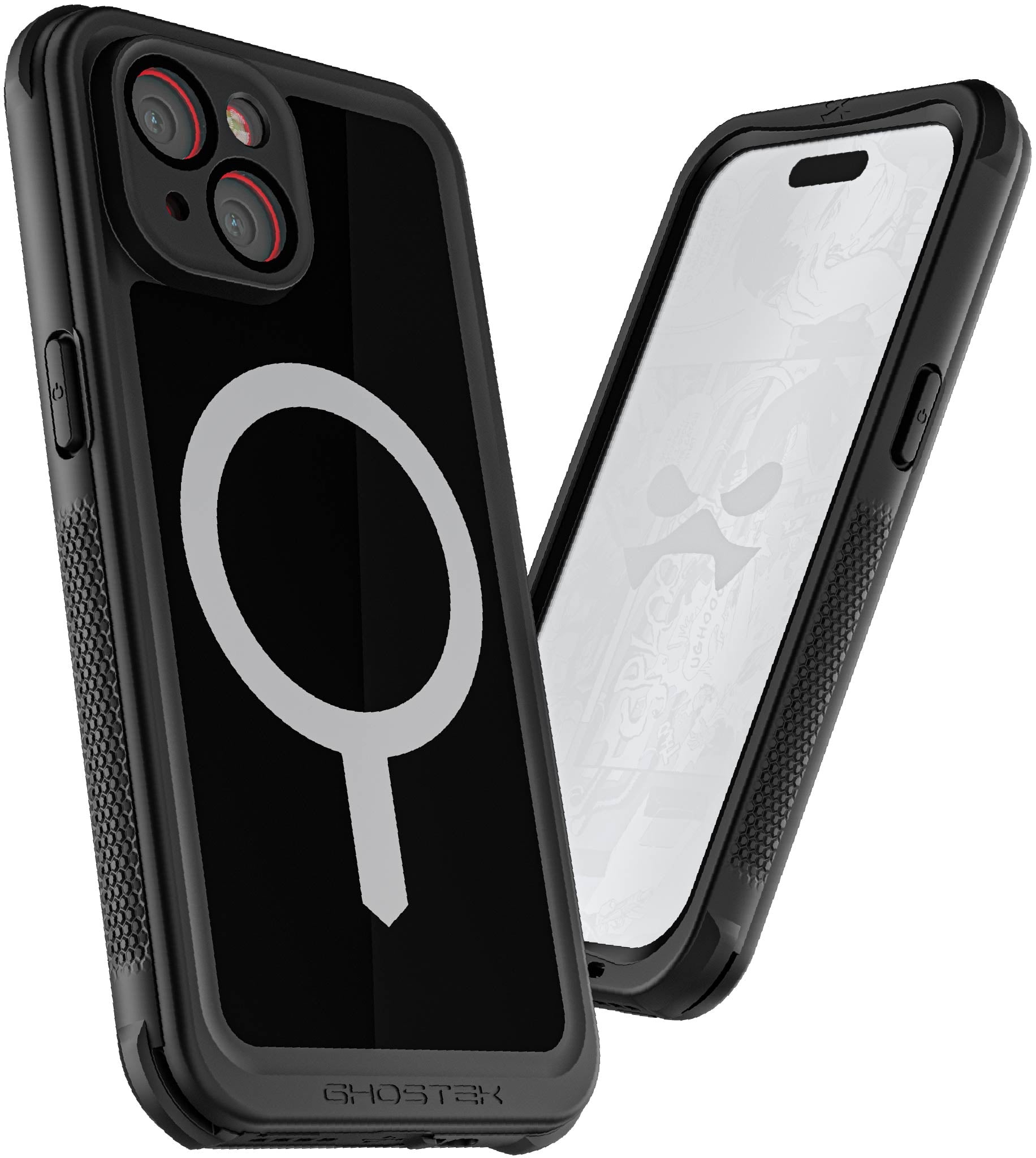 Ghostek Nautical Waterproof Magsafe Case + Belt Swivel Holster Apple Iphone 15 Black