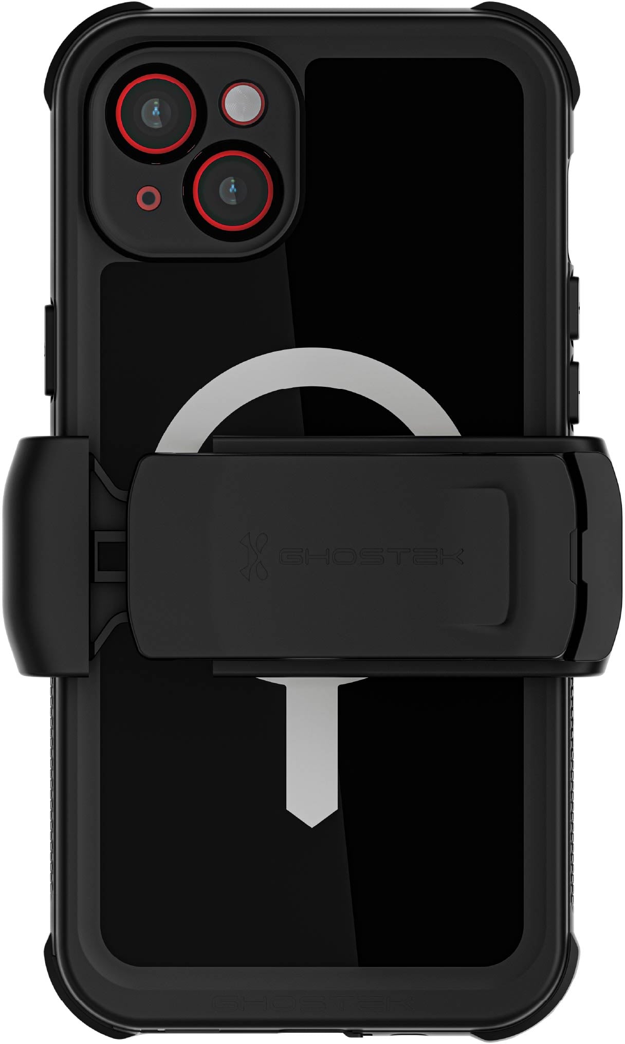 Ghostek Nautical Waterproof Magsafe Case + Belt Swivel Holster Apple Iphone 15 Plus Black