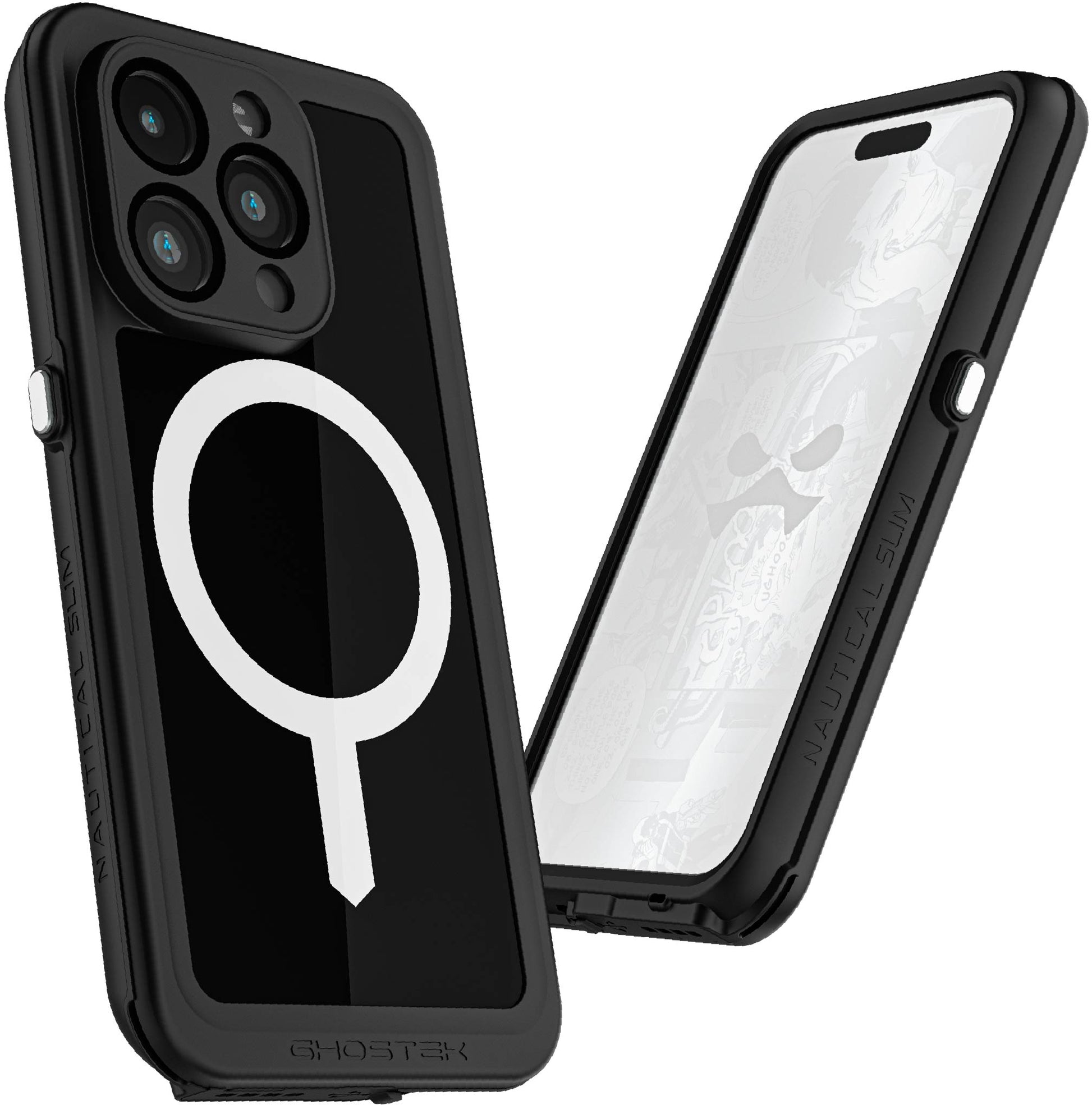 Ghostek Nautical Slim Waterproof Magsafe Case Apple Iphone 15 Pro Black