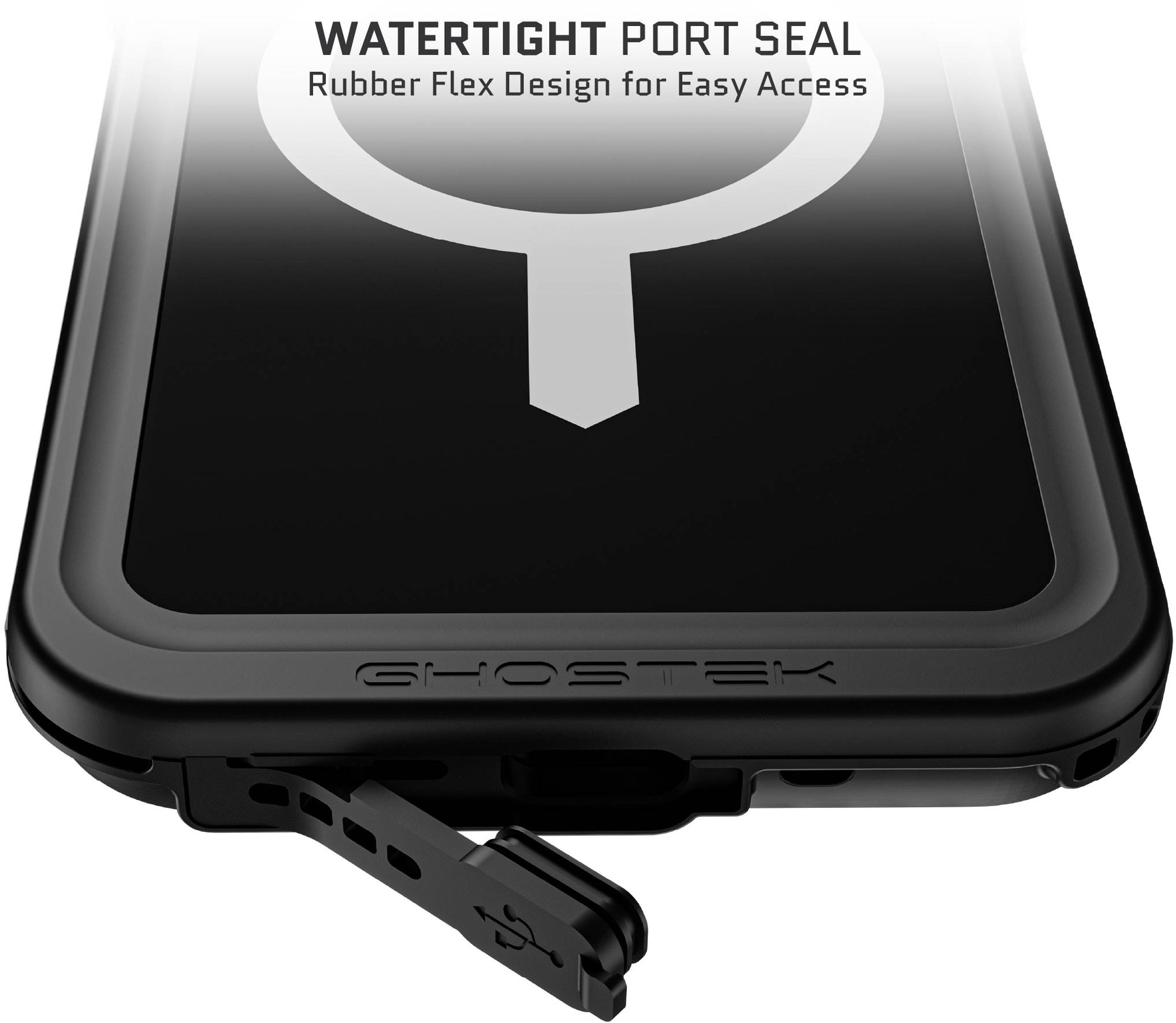 Ghostek Nautical Slim Waterproof Magsafe Case Apple Iphone 15 Pro Max Black