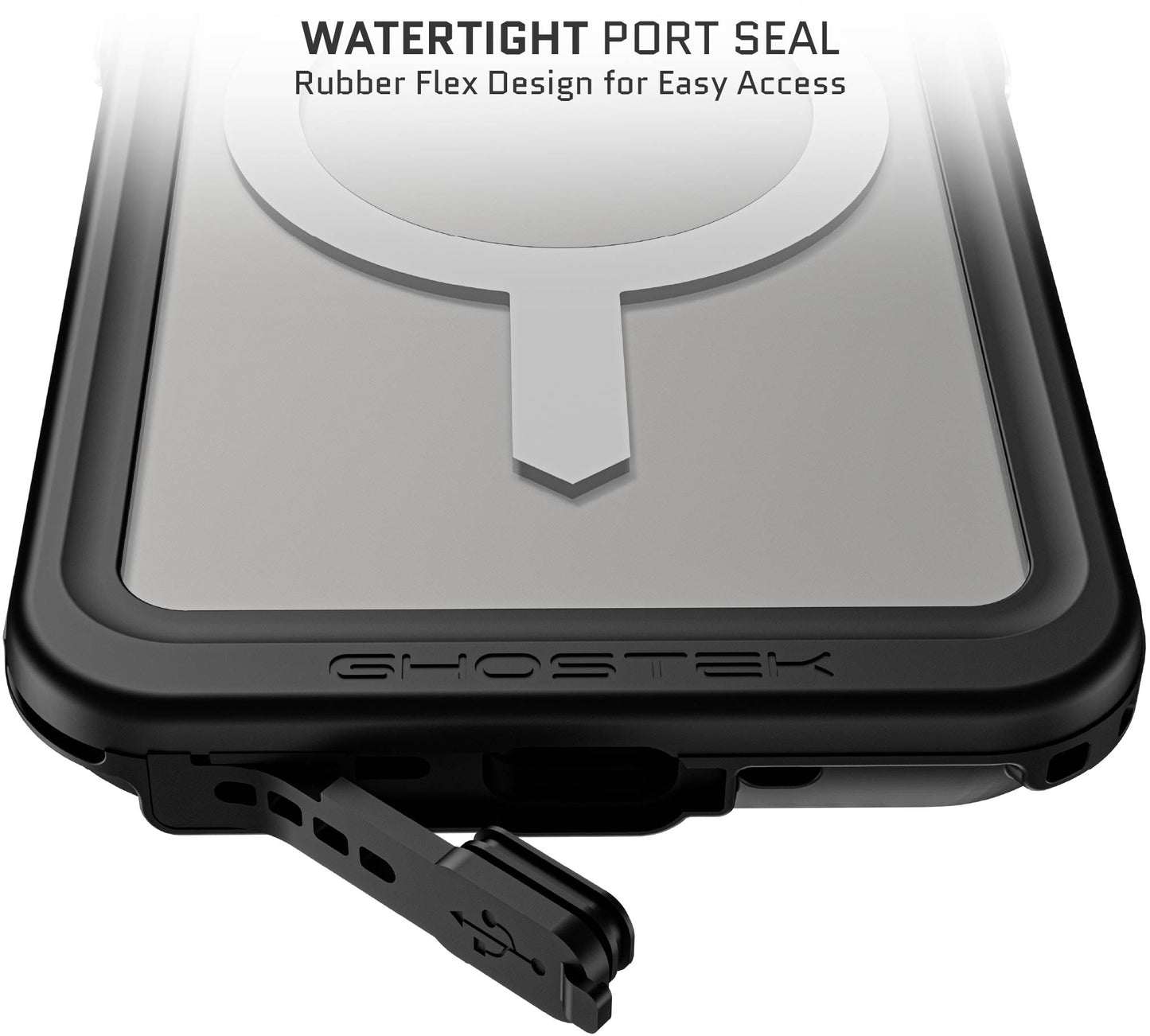Ghostek Nautical Slim Waterproof Magsafe Case Apple Iphone 15 Pro Clear