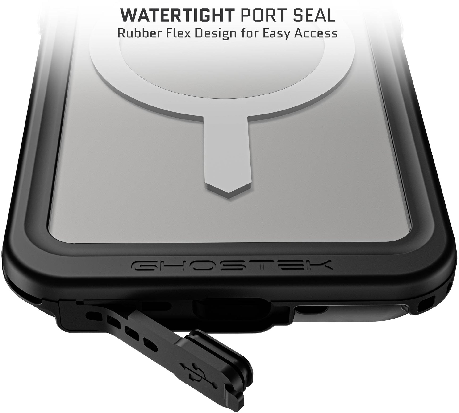 Ghostek Nautical Slim Waterproof Magsafe Case Apple Iphone 15 Pro Clear