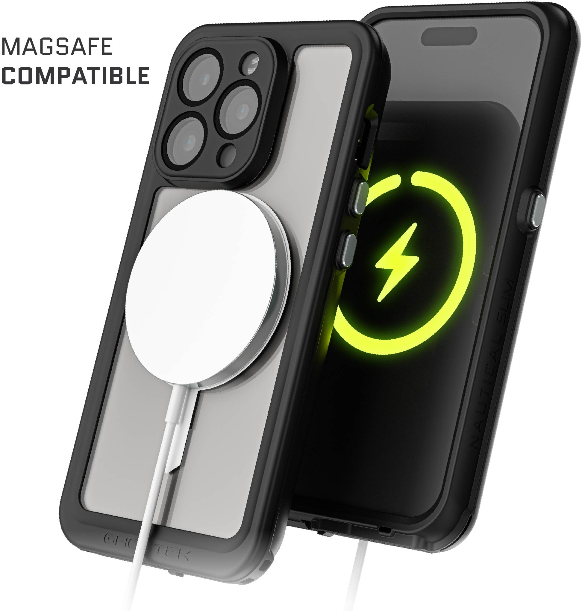 Ghostek Nautical Slim Waterproof Magsafe Case Apple Iphone 15 Pro Clear