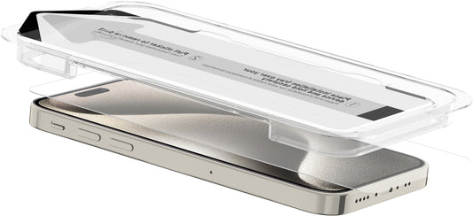 Itskins Supreme Glass Screen Protector With Alignment Tool Apple Iphone 15 Pro Clear
