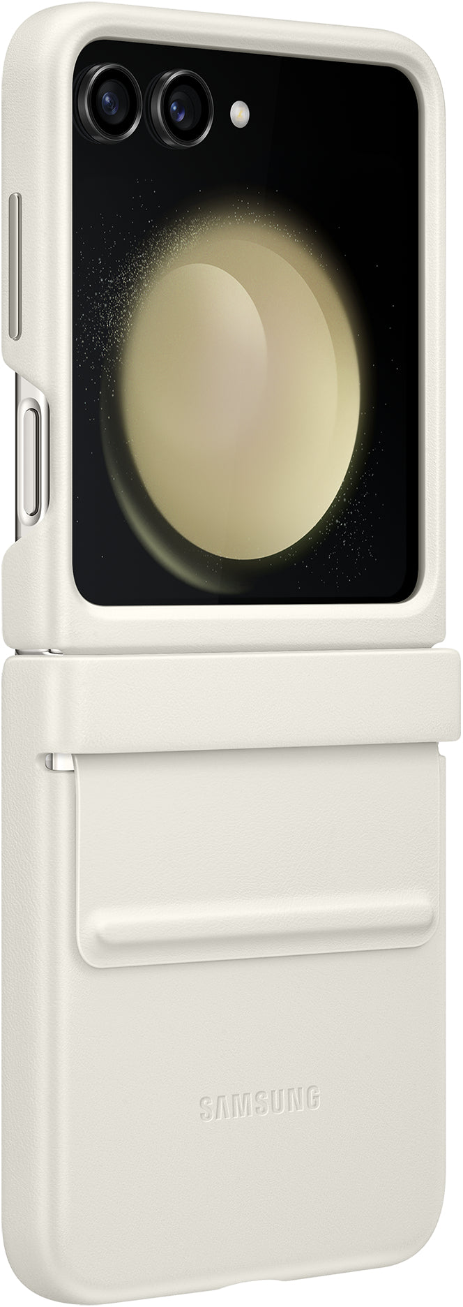 Samsung Ef-Vf731Puegww Samsung Flap Vegan Leather Case Galaxy Z Flip5 Cream