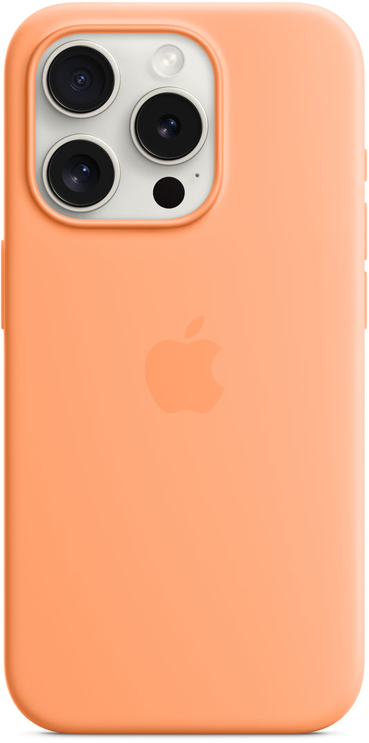 Apple Mt1H3Zm/A Apple Silicone Case With Magsafe Iphone 15 Pro Sorbet Orange