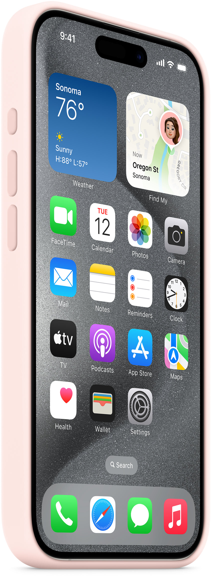 Apple Mt1U3Zm/A Apple Silicone Case With Magsafe Iphone 15 Pro Max Light Pink