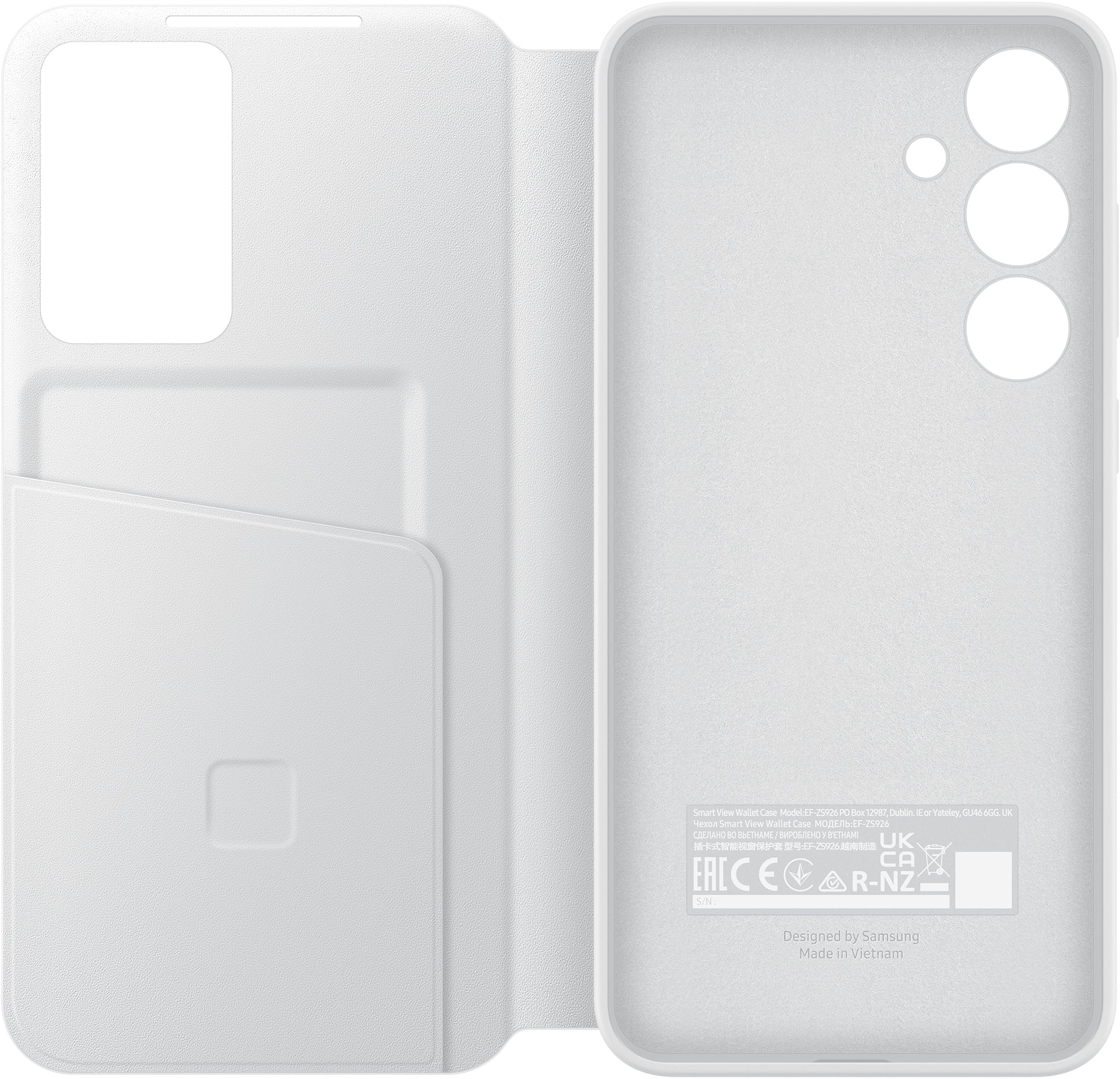 Samsung Ef-Zs926Cwegww Samsung Smart View Wallet Case Galaxy S24+ 5G White