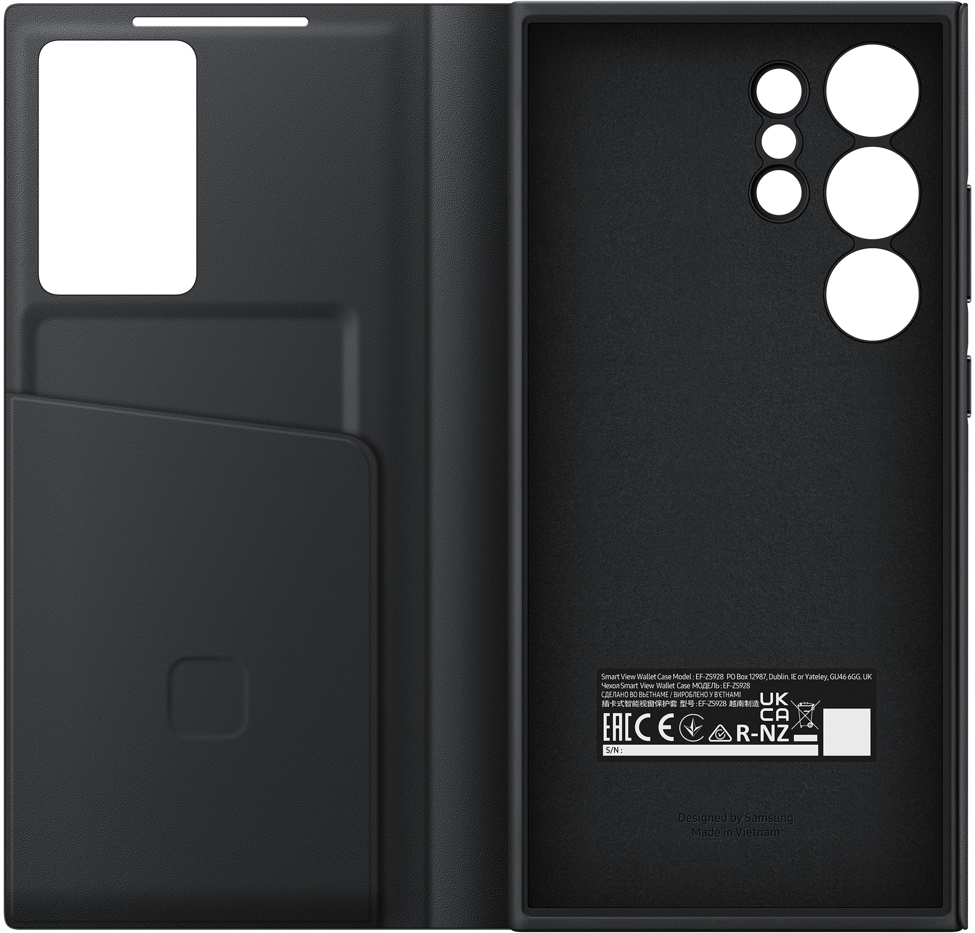Samsung Ef-Zs928Cbegww Samsung Smart View Wallet Case Galaxy S24 Ultra 5G Black